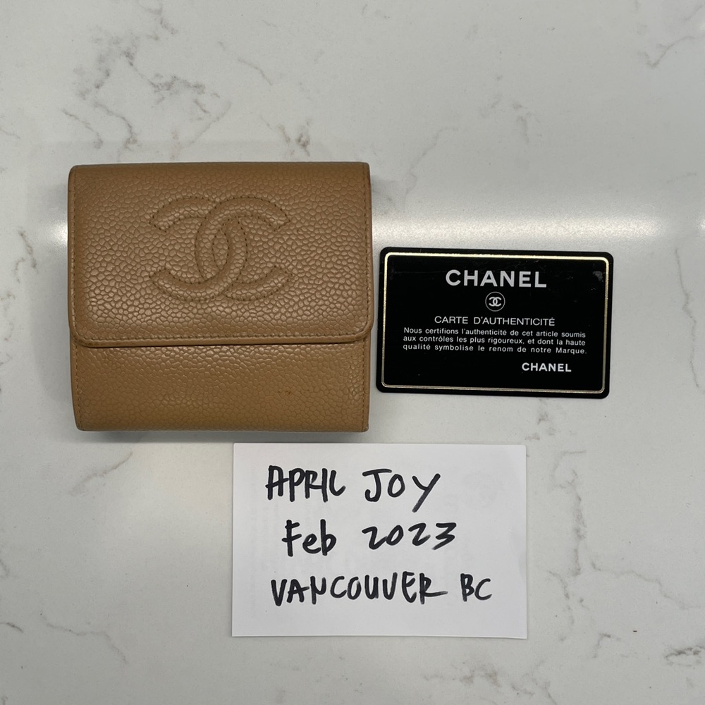 Chanel compact wallet authentic